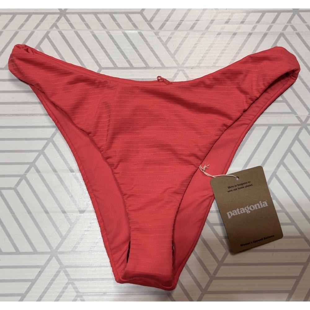 NWT $79 Patagonia Women's size Small Coral Upswell Bikini Bottoms Cheeky - Picture 7 of 9